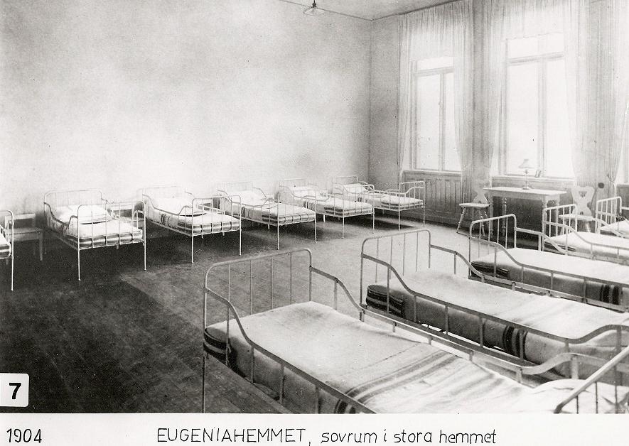 Sovrum i Stora Hemmet 1904.