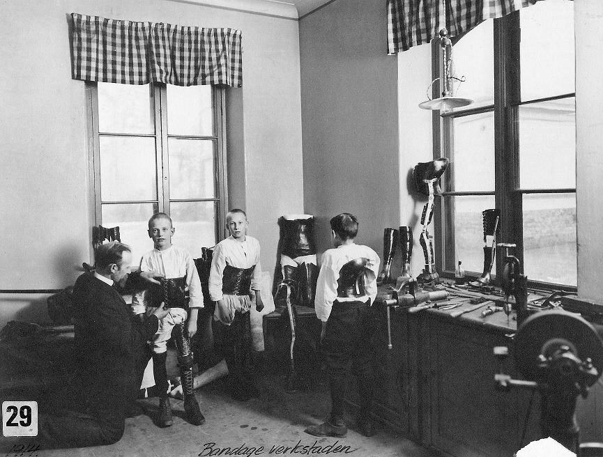 Bandageverkstaden 1914.