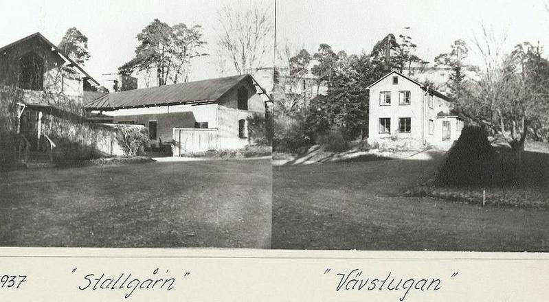 Stallgårn och Vävstugan 1937.